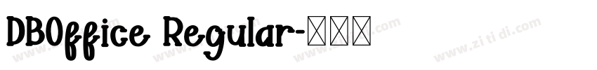 DBOffice Regular字体转换 DBOffice Regular字体转换